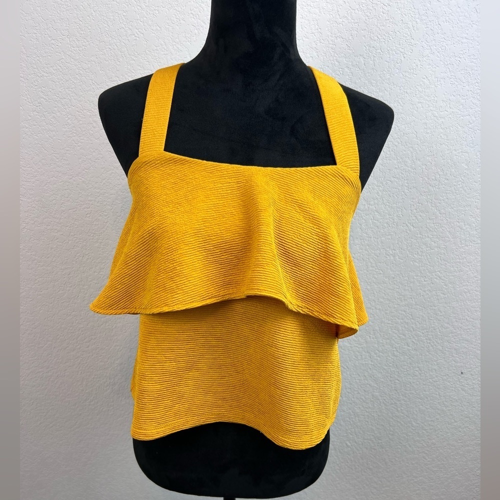 Madewell Texture Thread Tiered Tank Top Size XXS